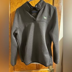 LL Bean Women's Airlight Pullover Charcoal Large